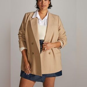 Anthropologie Maeve oversized blazer- tan- size 8